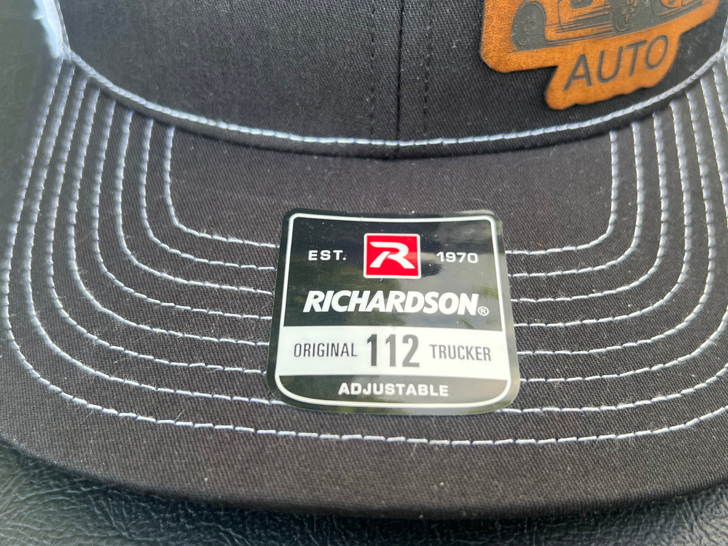 CodemansAuto Richardson 112 Trucker Hat Ball Cap Meshback Hat Snapback Trucker Cap BLACK/WHITE