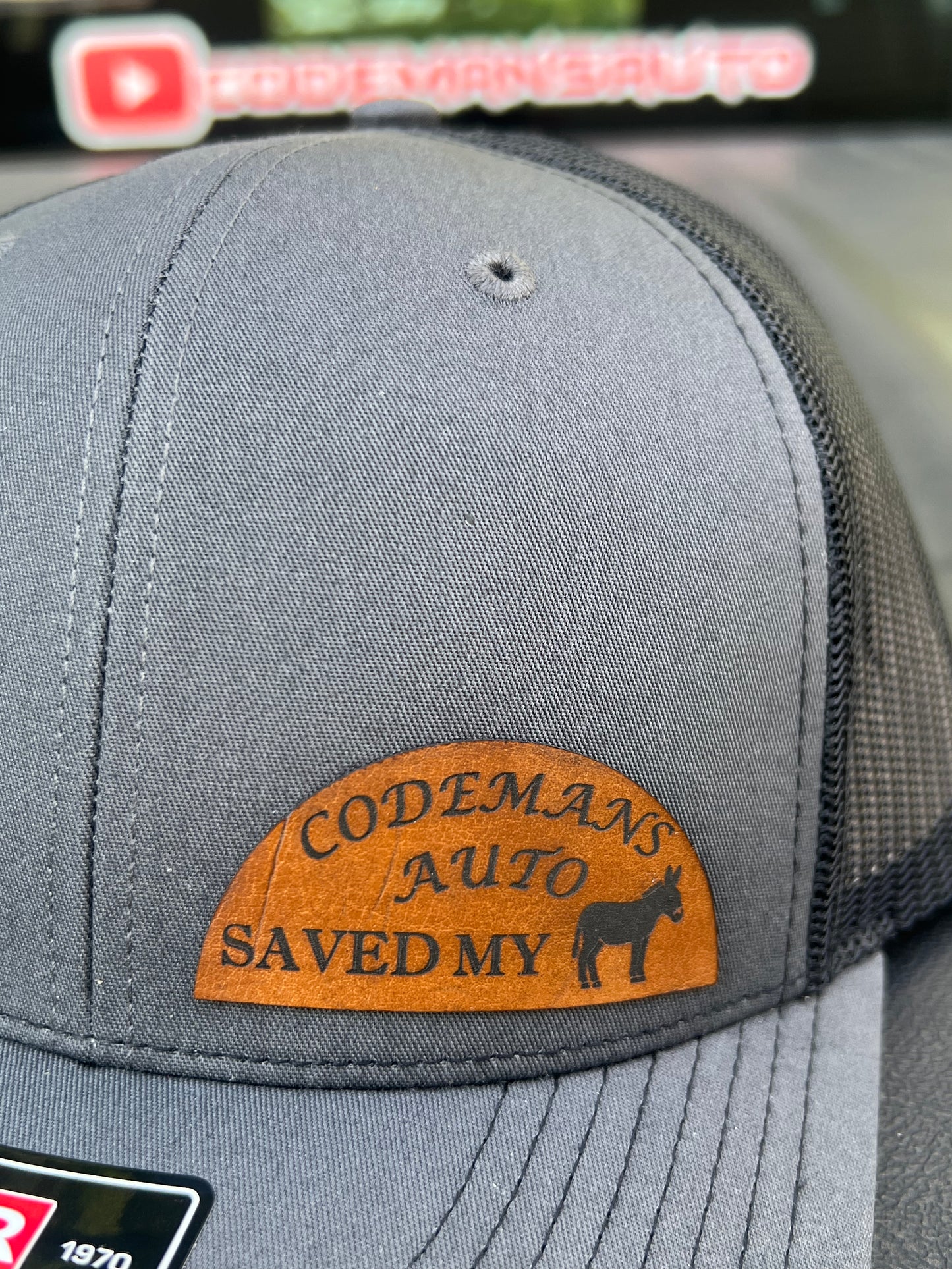 CodemansAuto Saved My A** Richardson 112 Trucker Hat Meshback Hat Snapback Cap