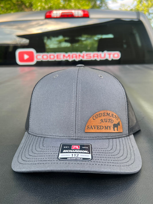 CodemansAuto Saved My A** Richardson 112 Trucker Hat Meshback Hat Snapback Cap
